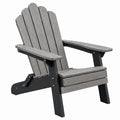 Krzesło ogrodowe Adirondack 83 x 76 x 94 cm z tworzywa sztucznego szare