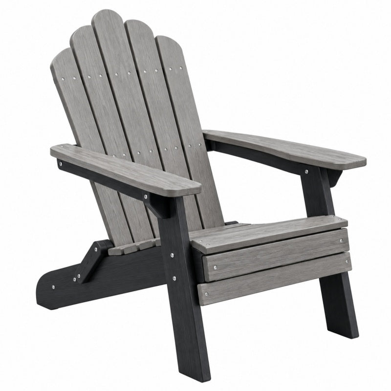 Krzesło ogrodowe Adirondack 83 x 76 x 94 cm z tworzywa sztucznego szare
